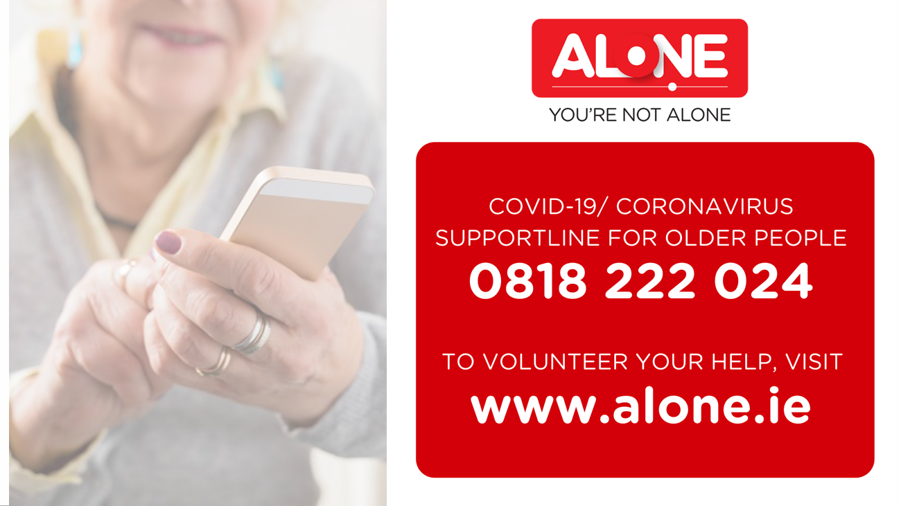 Alone Support Line graphic
