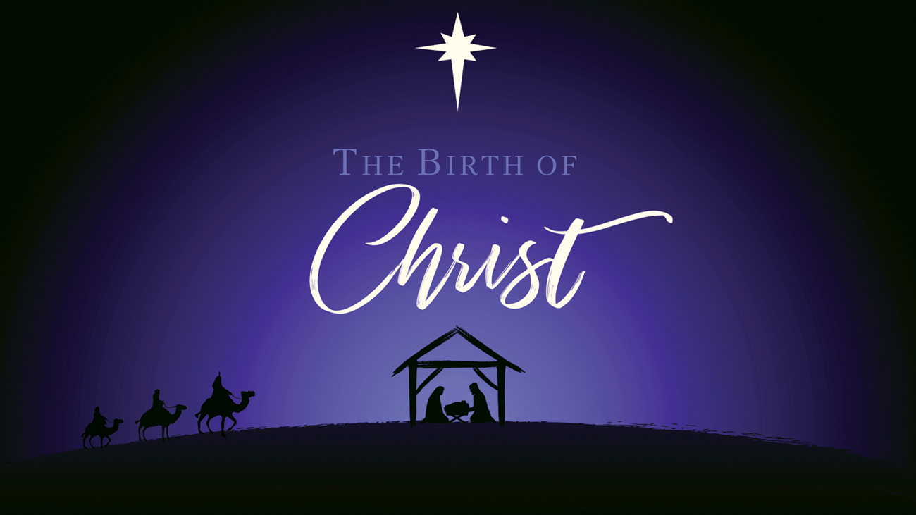 Nativity image with text overlaid