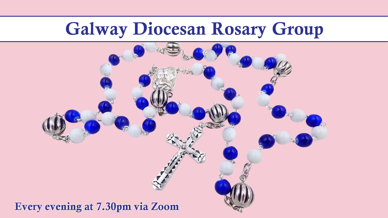 Rosary with text overlaid
