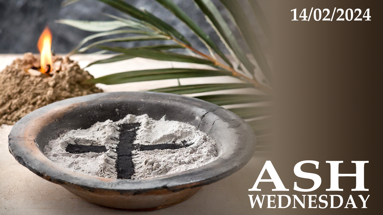 bowl with ash and a palm frond