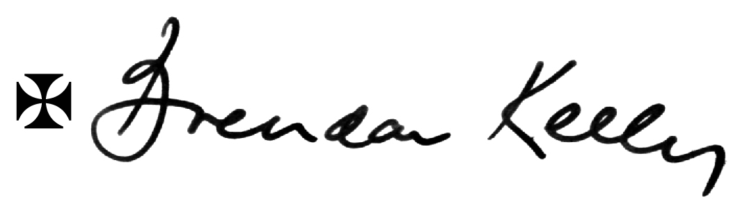 Bishop Kelly's handwritten signature