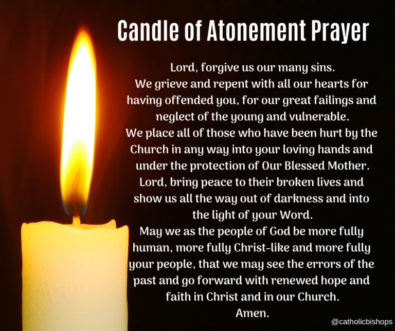 Prayer text over candle image