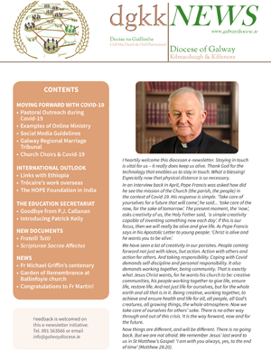 Front page of diocesan newsletter October 2020