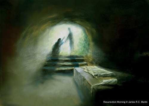 Painting of the resurrection tomb